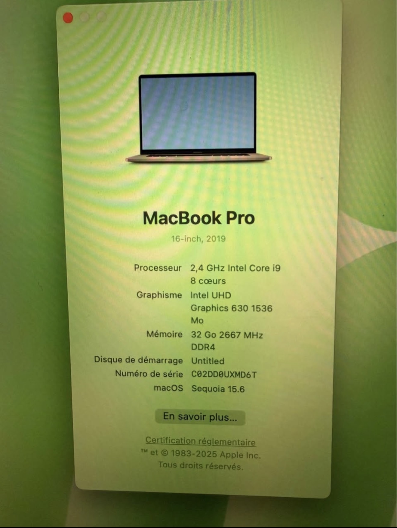 Tozeur&nbsp;Tozeur&nbsp;Apple / MacBook&nbsp;MacBook&nbsp;Macbook pro 2019 fort